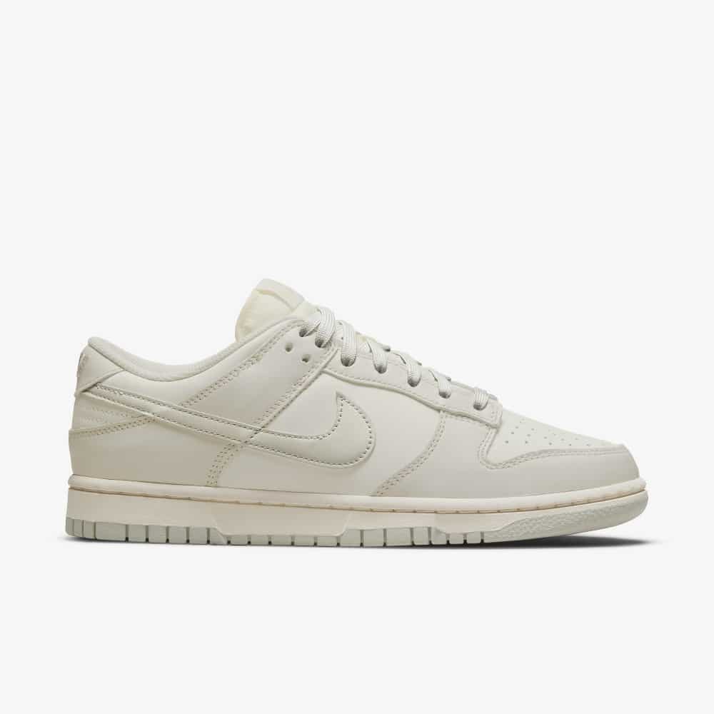 nike dunk low sail light bone on feet